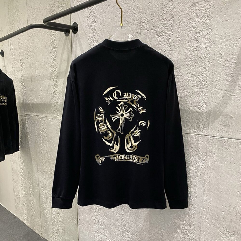 Black long-sleeved Chrome Hearts T-shirt